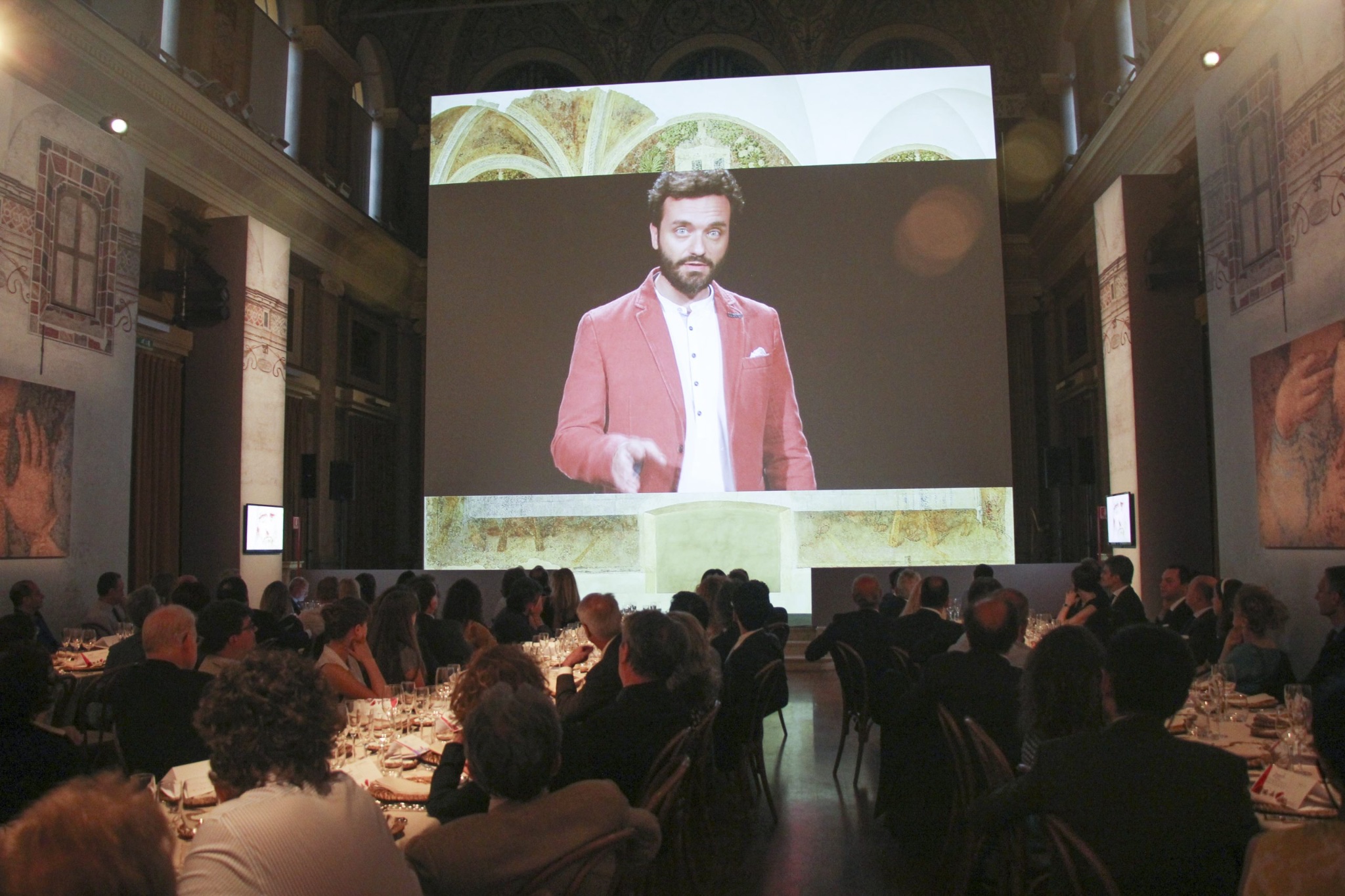 Leonardo racconta il Cenacolo davanti al pubblico nella Sala Barozzi