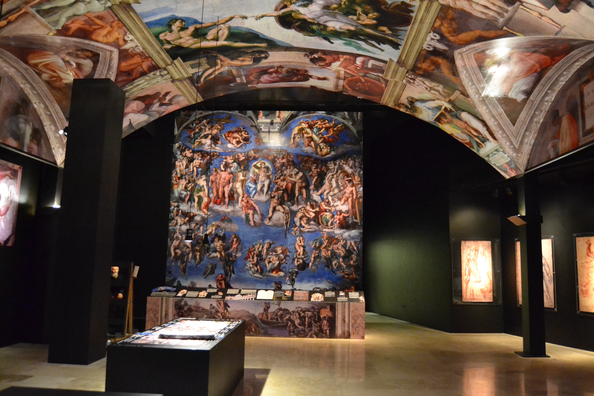 Allestimento immersivo dedicato agli affreschi della Cappella Sistina