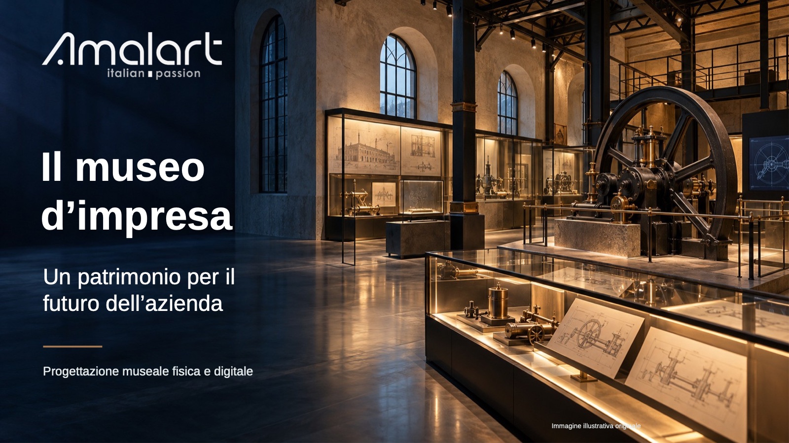 Visualizzazione di un museo dedicato alla storia produttiva di un’impresa