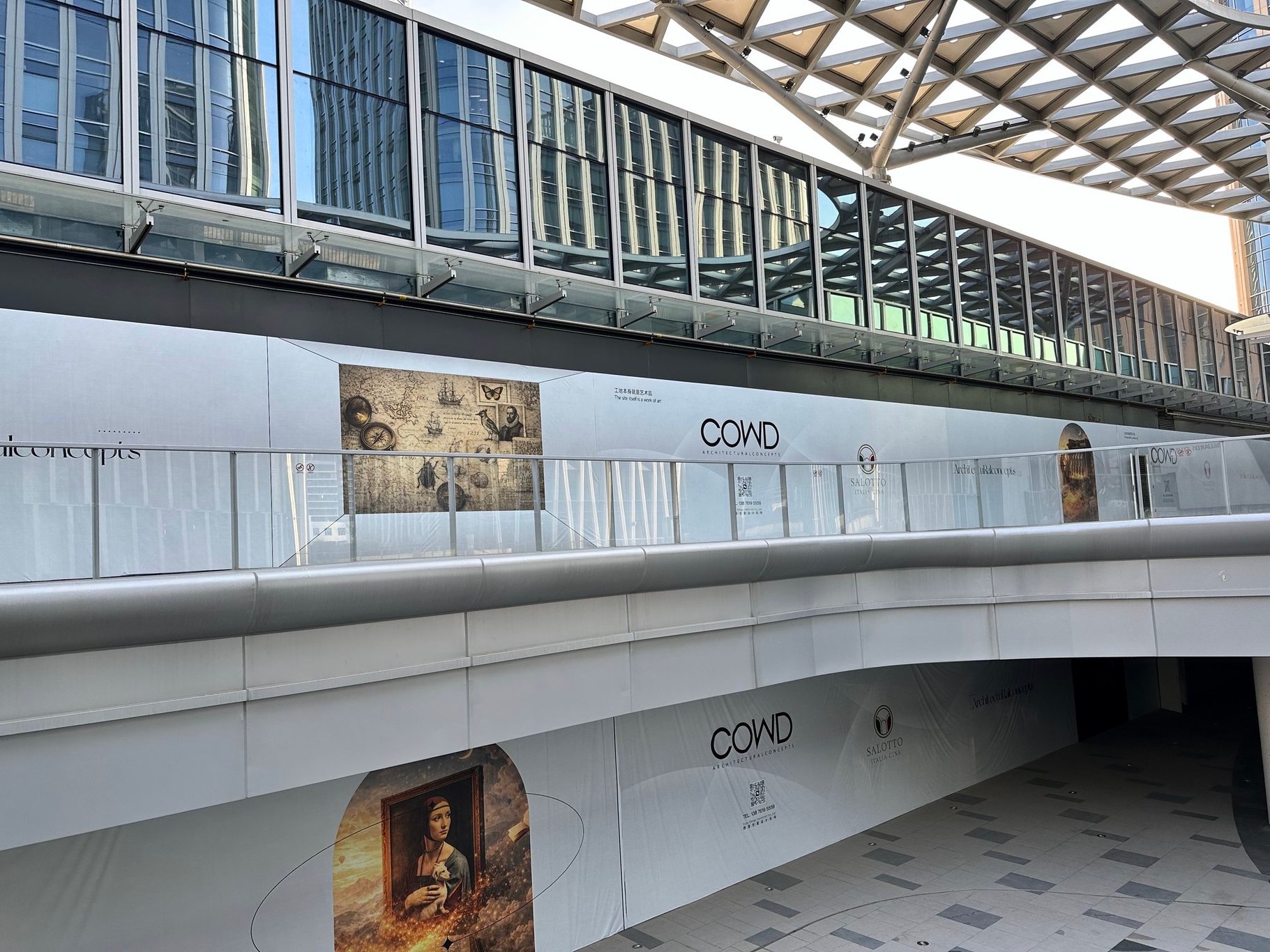 La sede del Museo Leonardo da Vinci di Sanya durante i lavori